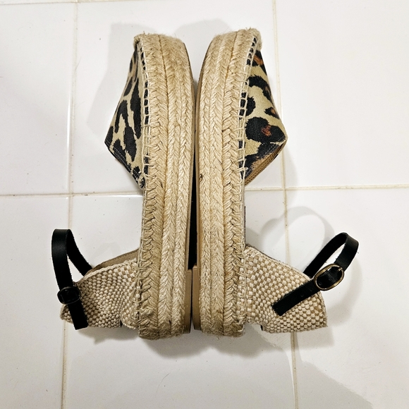 Penelope Chilvers Rita Leopard Suede Espadrilles Size 38 - Picture 5 of 13